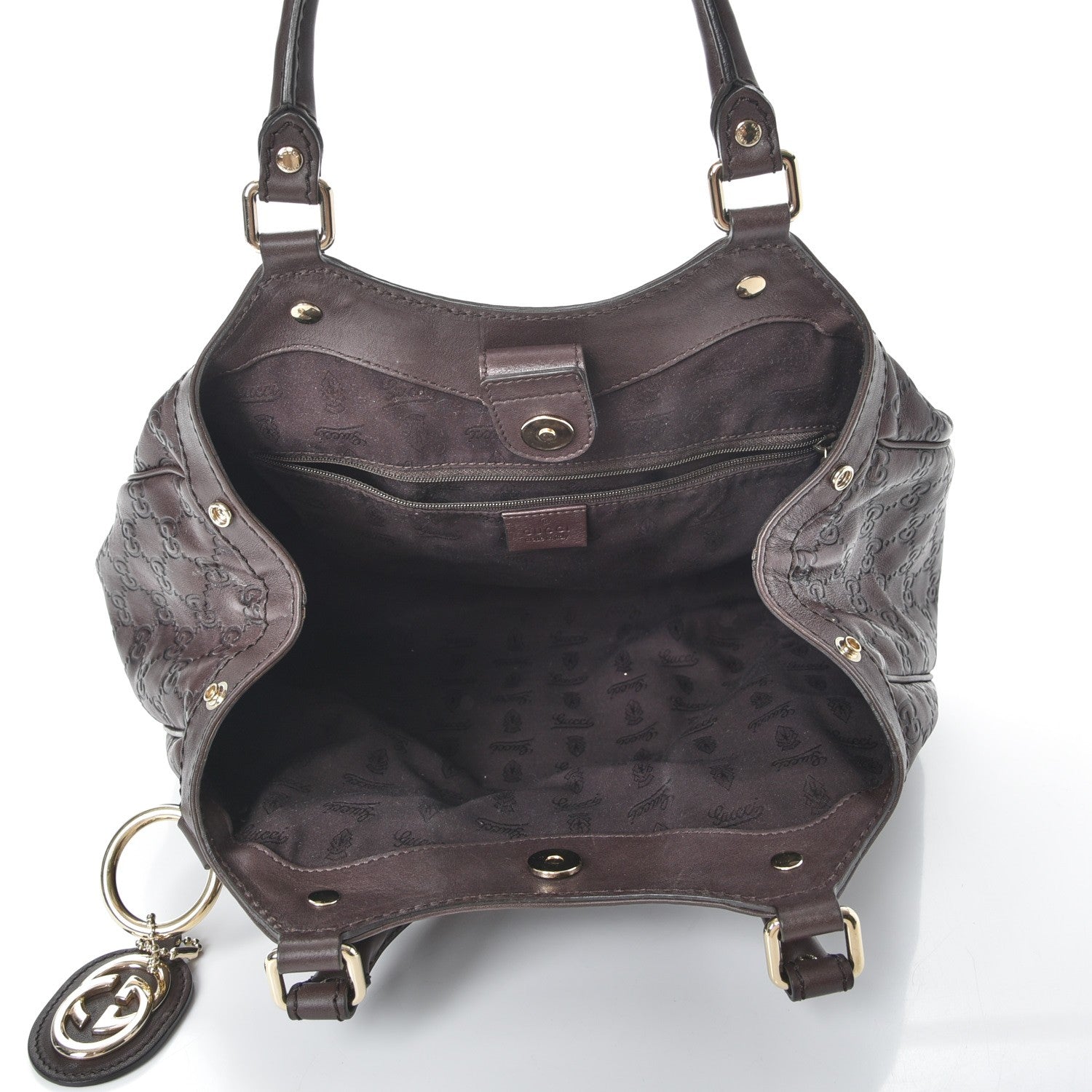 Gucci Guccissima Medium Sukey Tote Chocolate 5 of 7