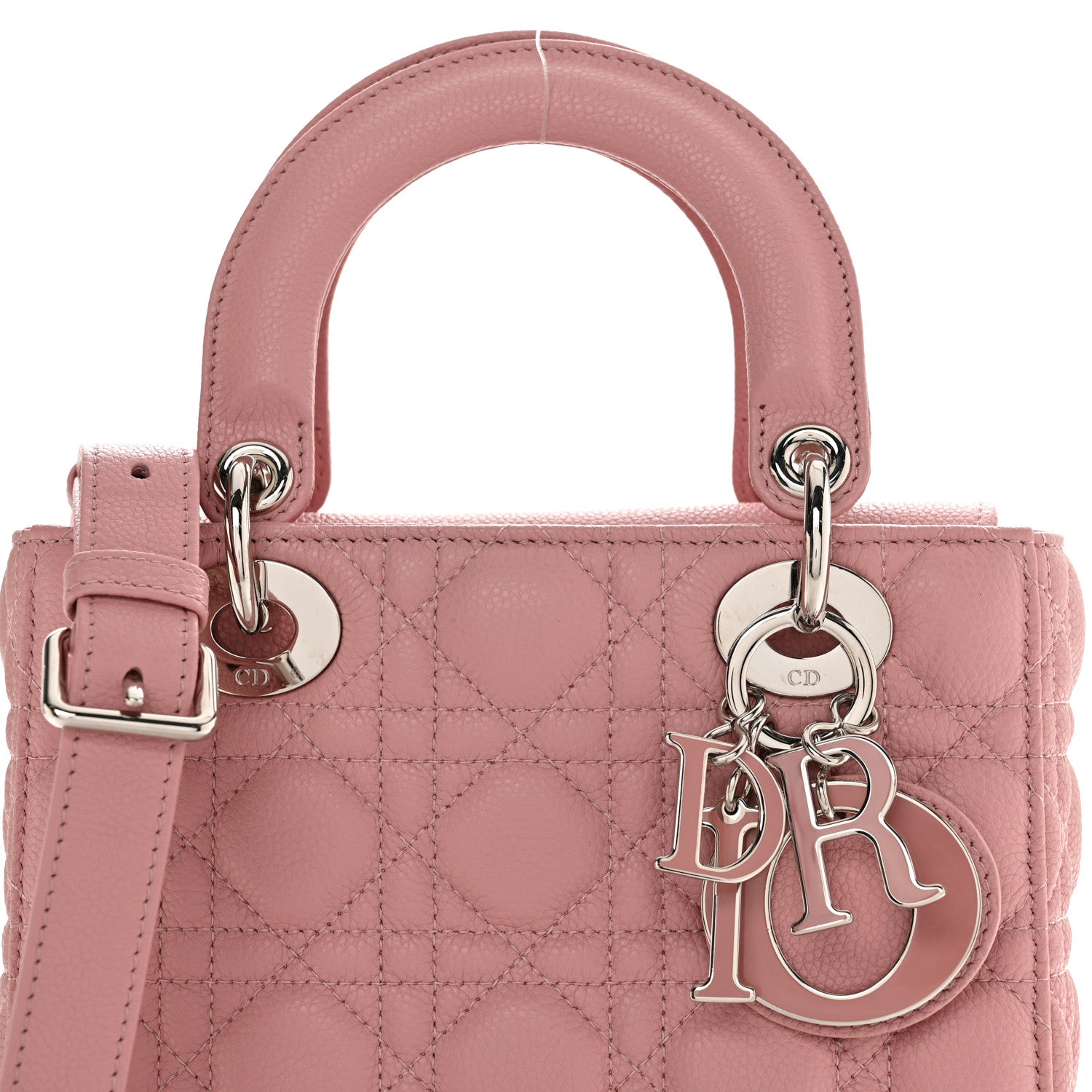 Christian Dior Grained Calfskin Cannage Small Lady Dior Fard 8 of 11