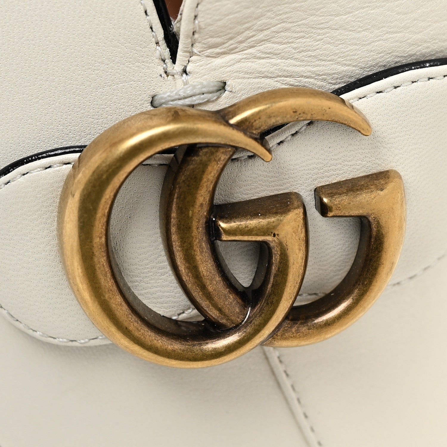 Gucci Malaga Kid Womens GG Marmont Loafers 37.5 Mystic White 9 of 11