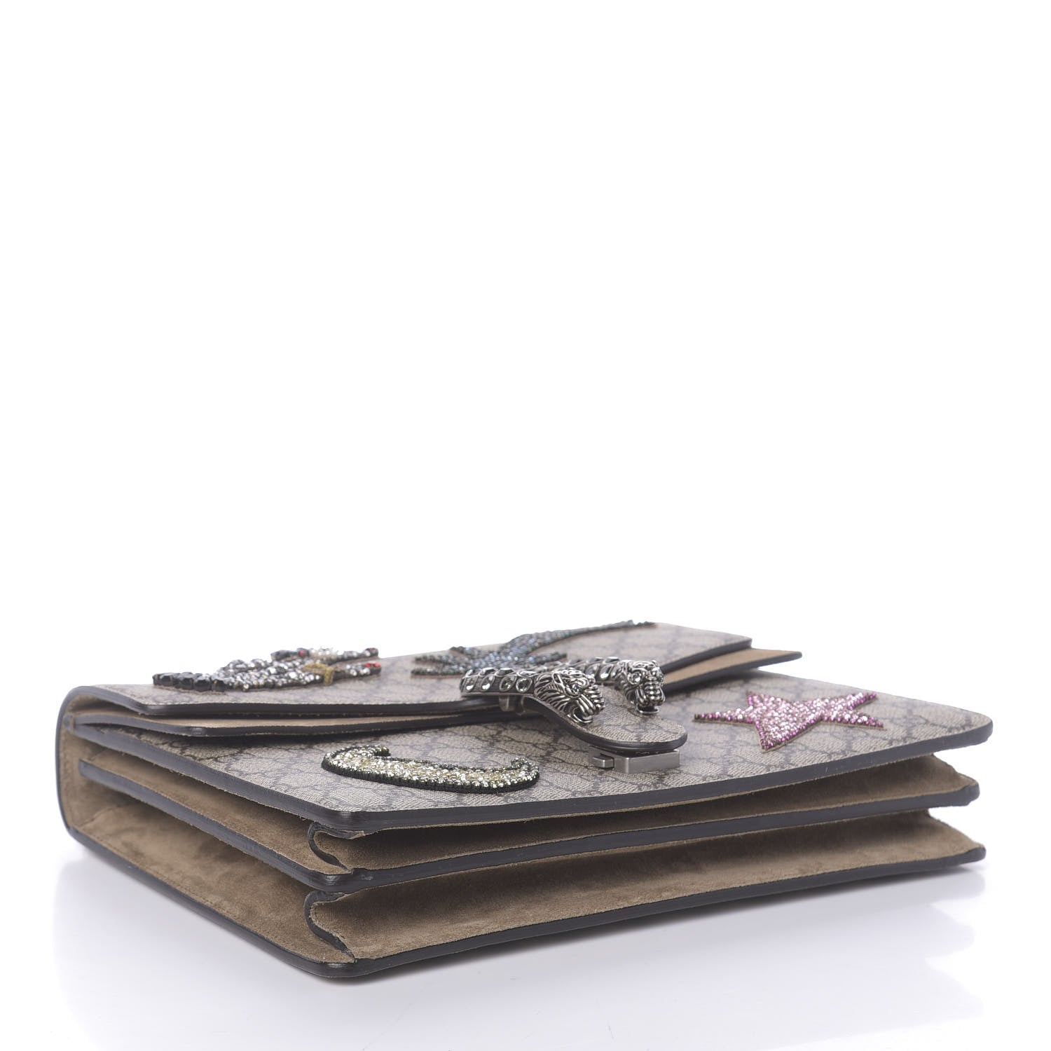 Gucci GG Supreme Monogram Shooting Star Embroidered Medium Dionysus Shoulder Bag Beige 4 of 9
