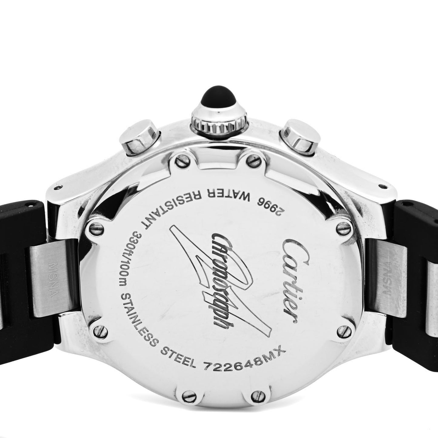 Stainless Steel Rubber 32mm Must 21 Chronoscaph Quartz Watch Black