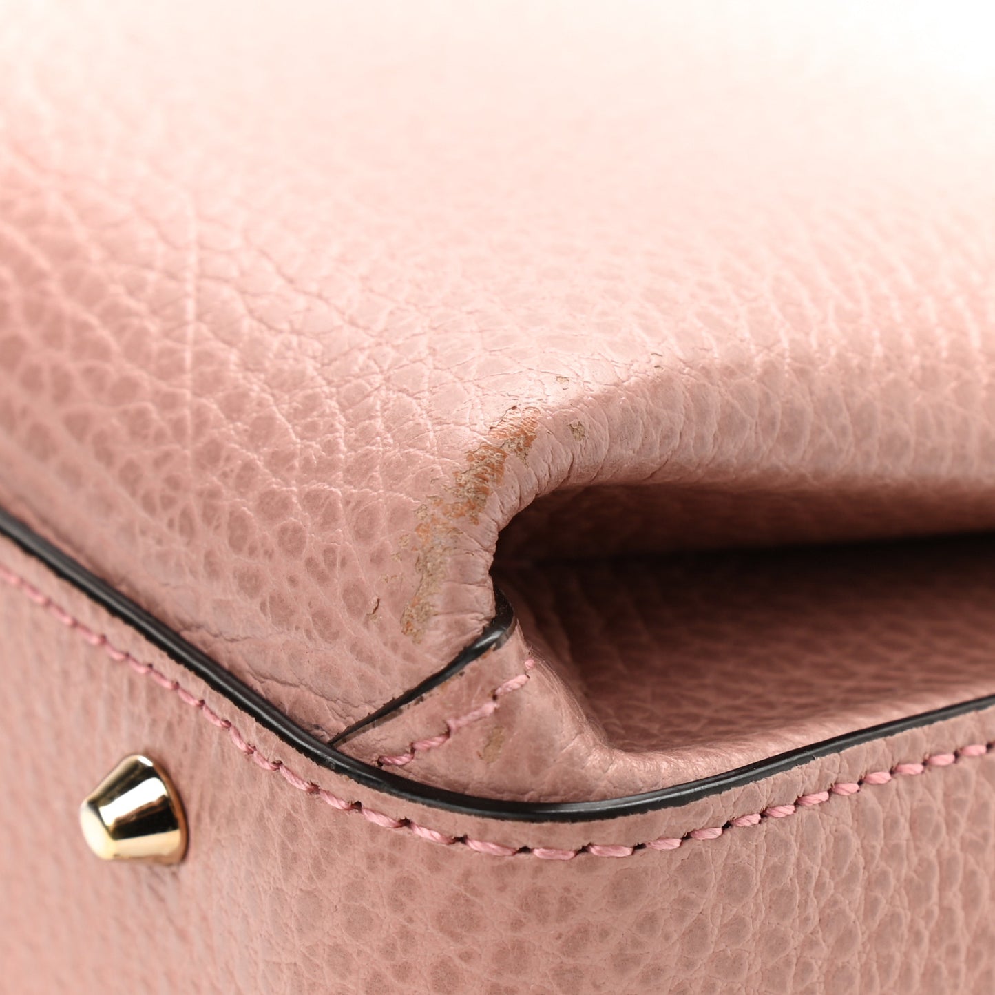 Dollar Calfskin Interlocking G Top Handle Shoulder Bag Soft Pink