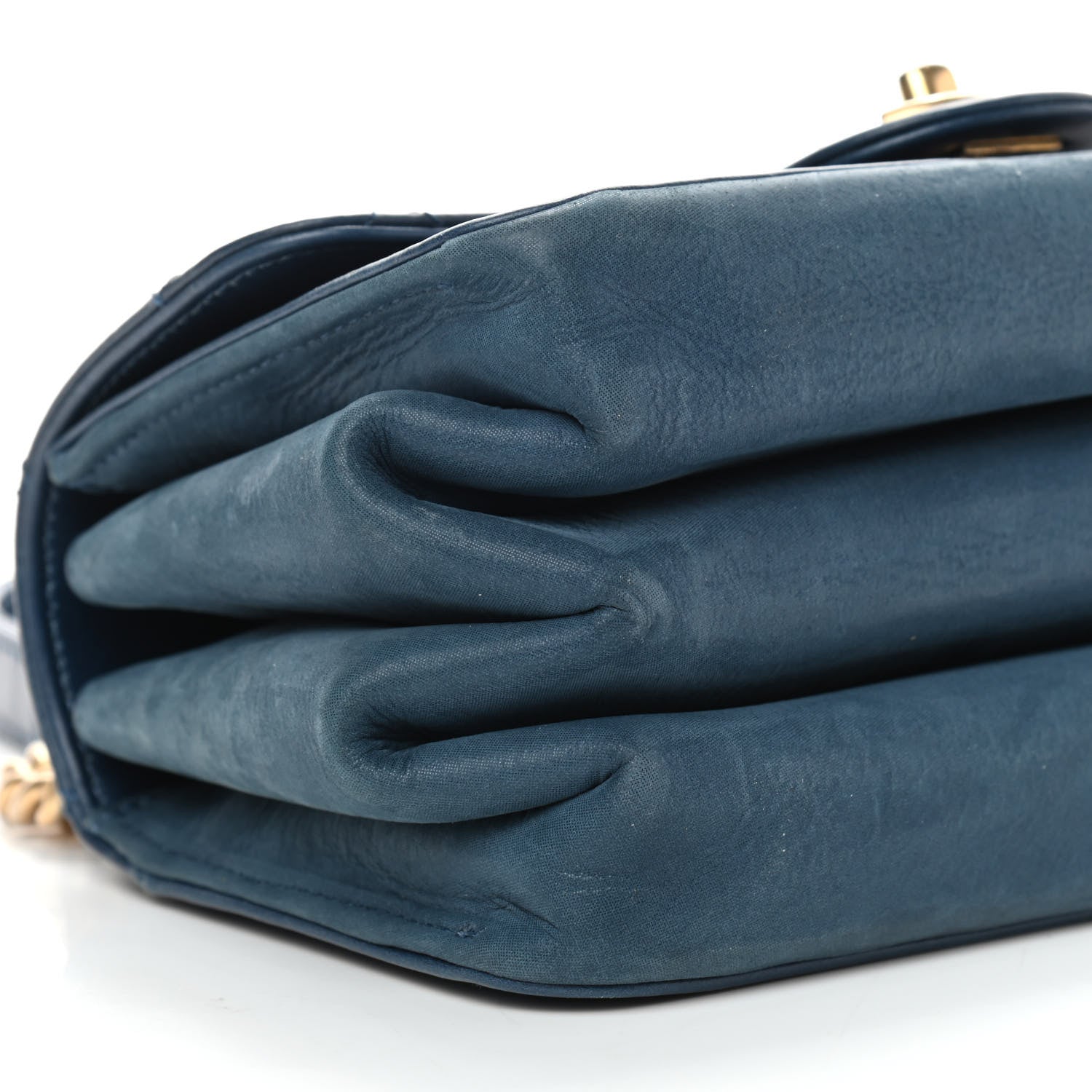 Chanel Glazed Calfskin Quilted Mini Straight Lined Flap Blue 7 of 10