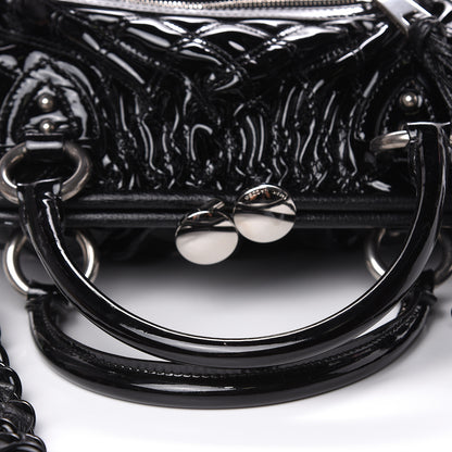 Marc Jacobs Patent Calfskin Quilted Stam Black 10 of 12