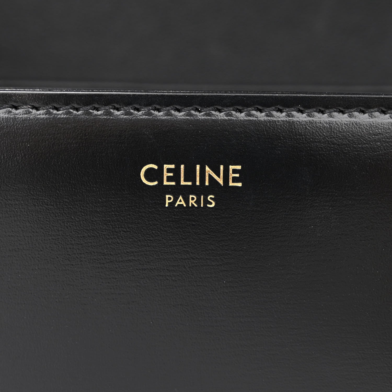 Celine Shiny Calfskin Teen Triomphe Black 6 of 12