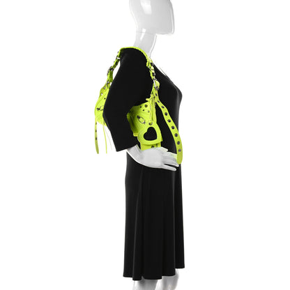 Balenciaga Agneau Arena Le Cagole Shoulder Bag XS Fluo Yellow 2 of 11