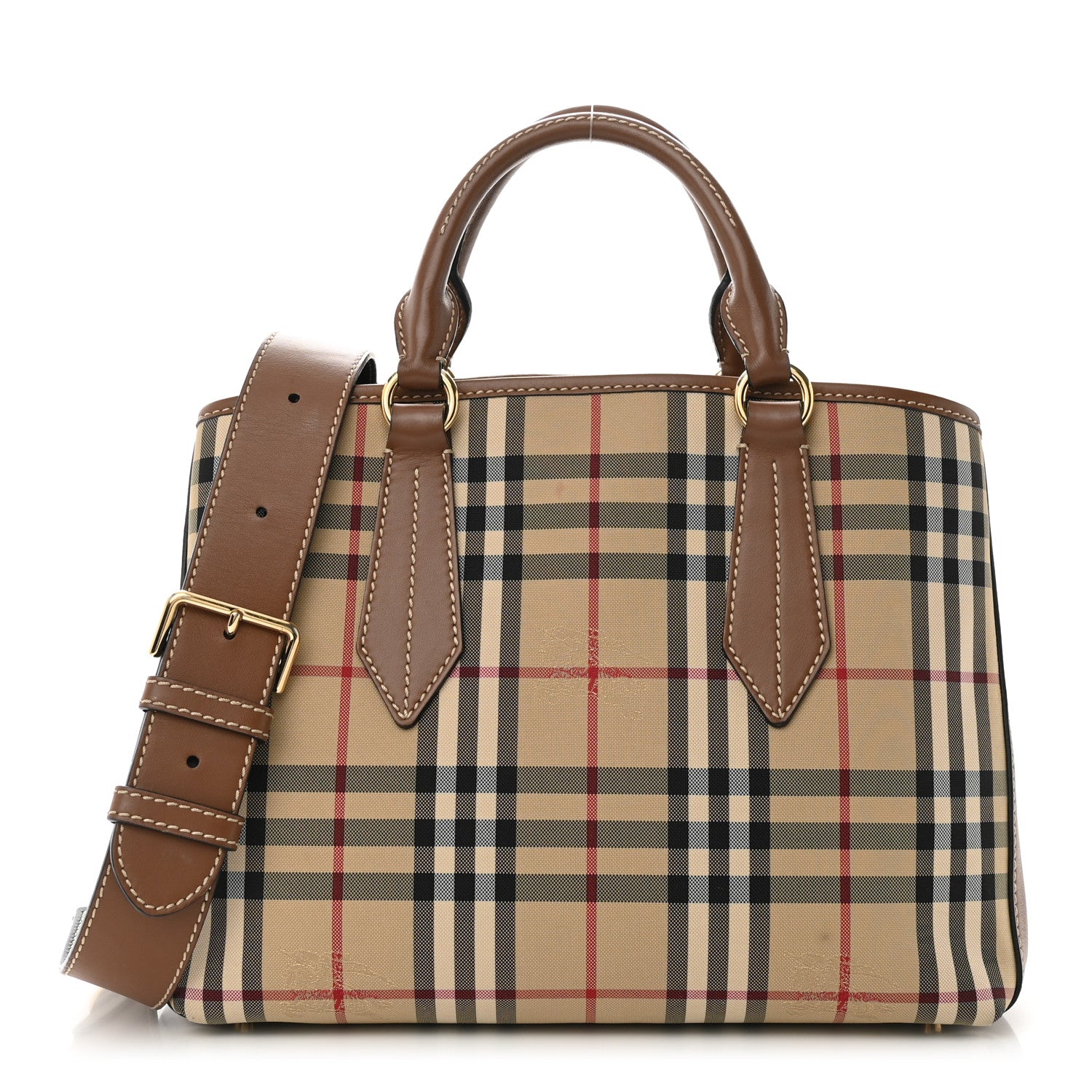 Burberry Horseferry Check Medium Ballingdon Tote Honey Tan 1 of 10
