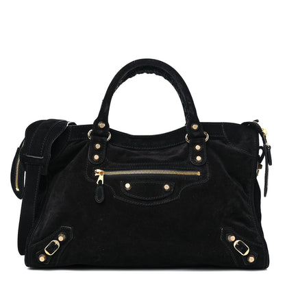 Balenciaga Baby Daim Suede Giant 12 Gold Hardware City Black 1 of 16
