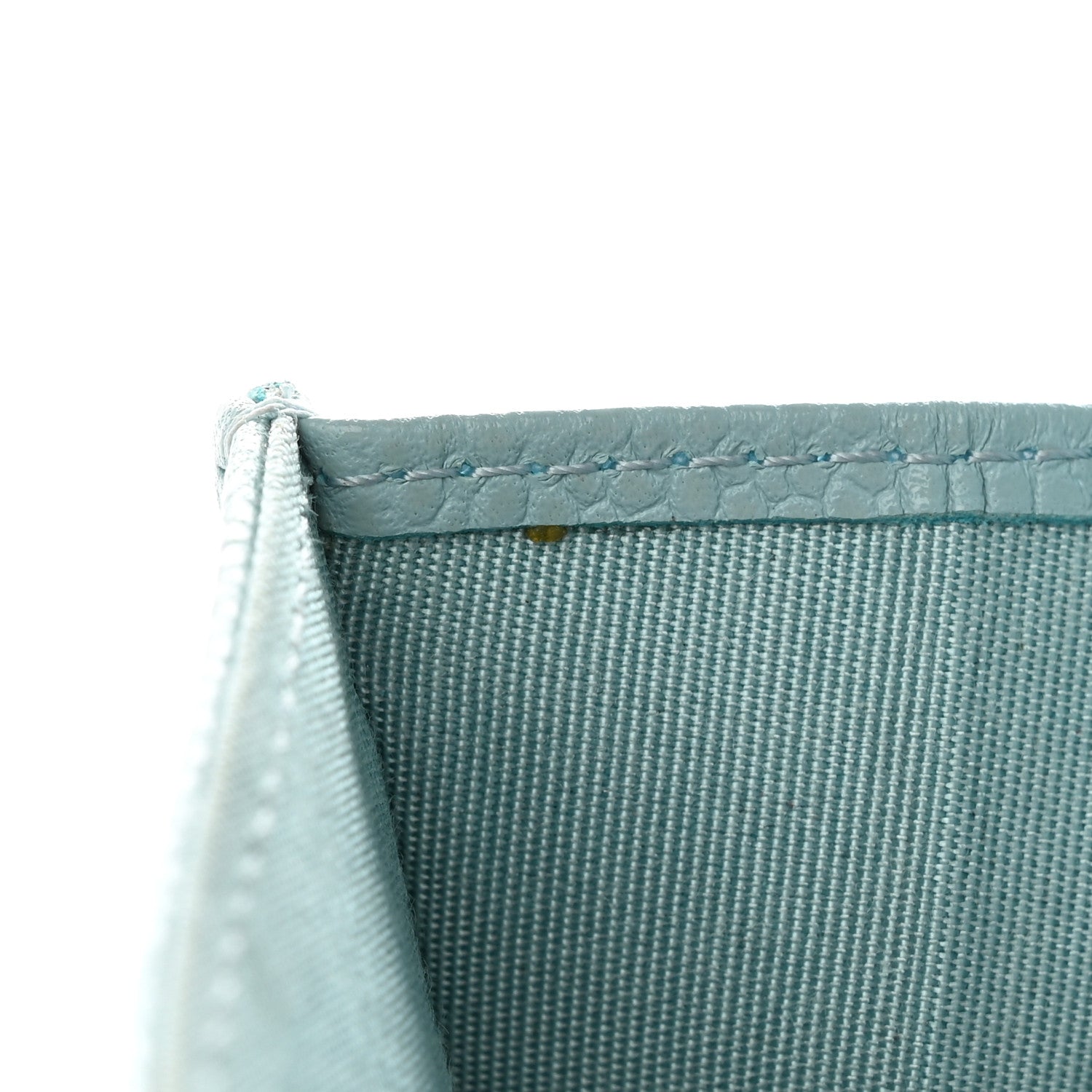 Chanel Caviar Chevron Quilted Boy Card Holder Light Blue 11 of 14