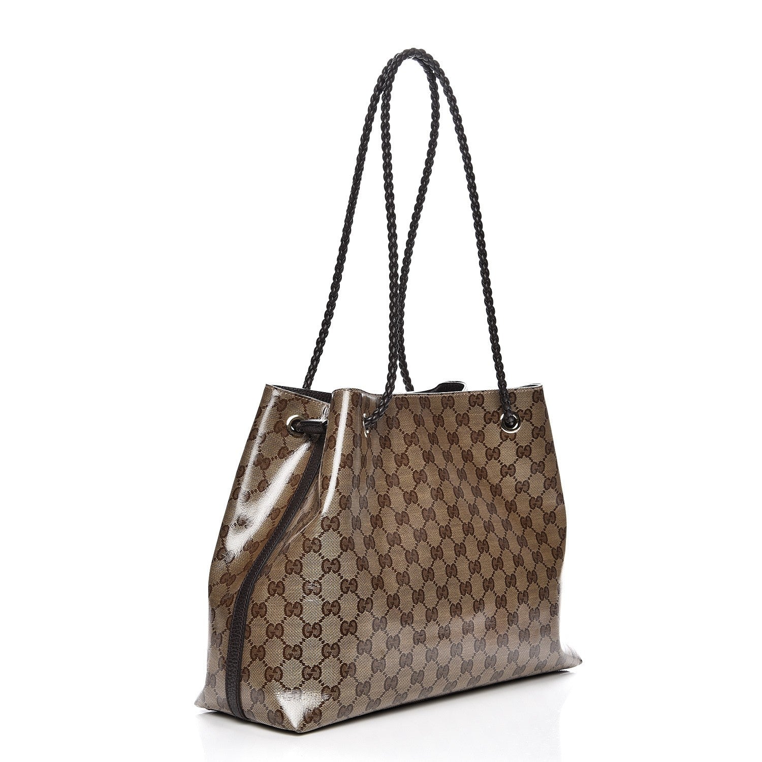 Gucci Crystal Monogram Gifford Shopping Tote Brown 3 of 7