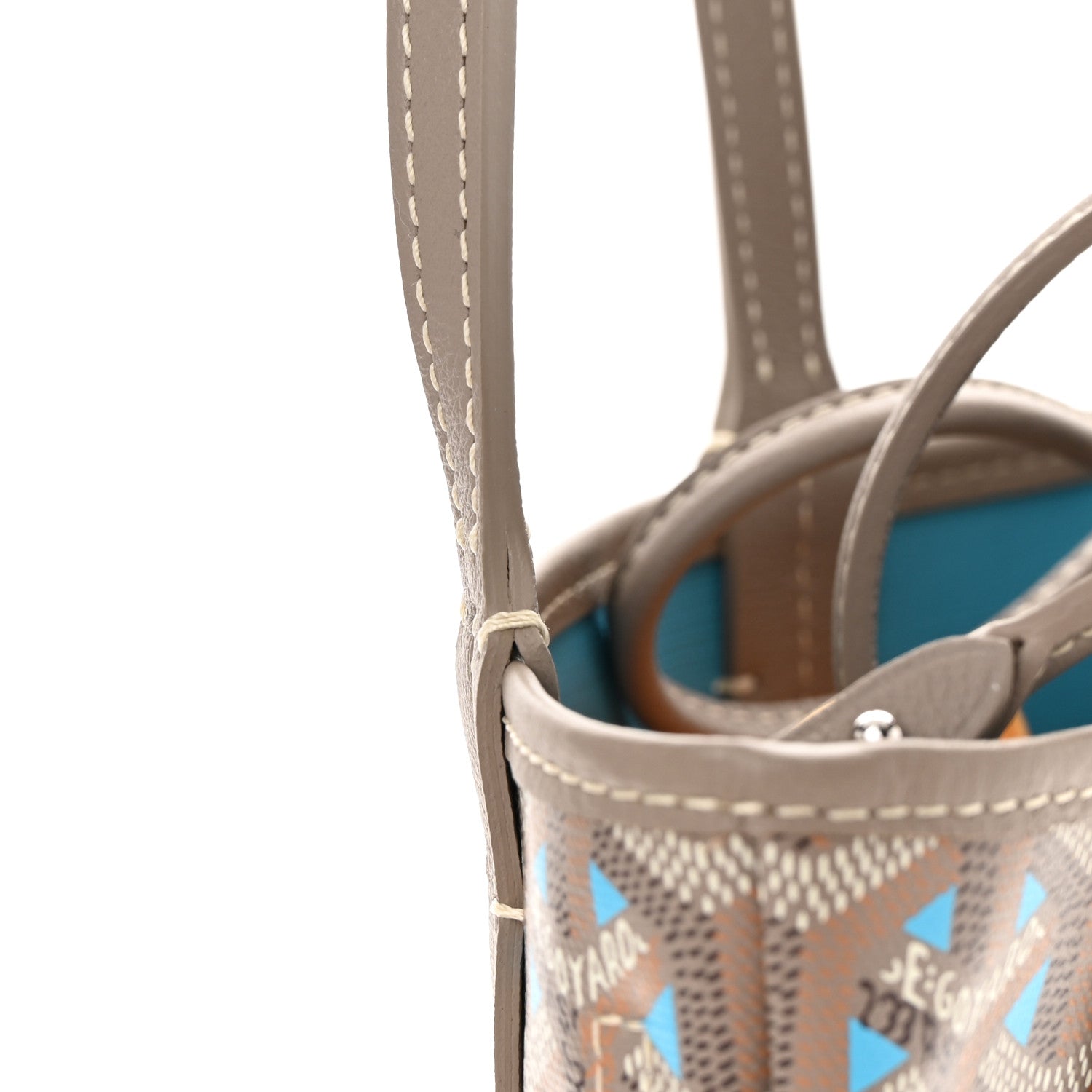 Goyard Goyardine Poitiers Claire Voie Tote Grege Turquoise 11 of 13
