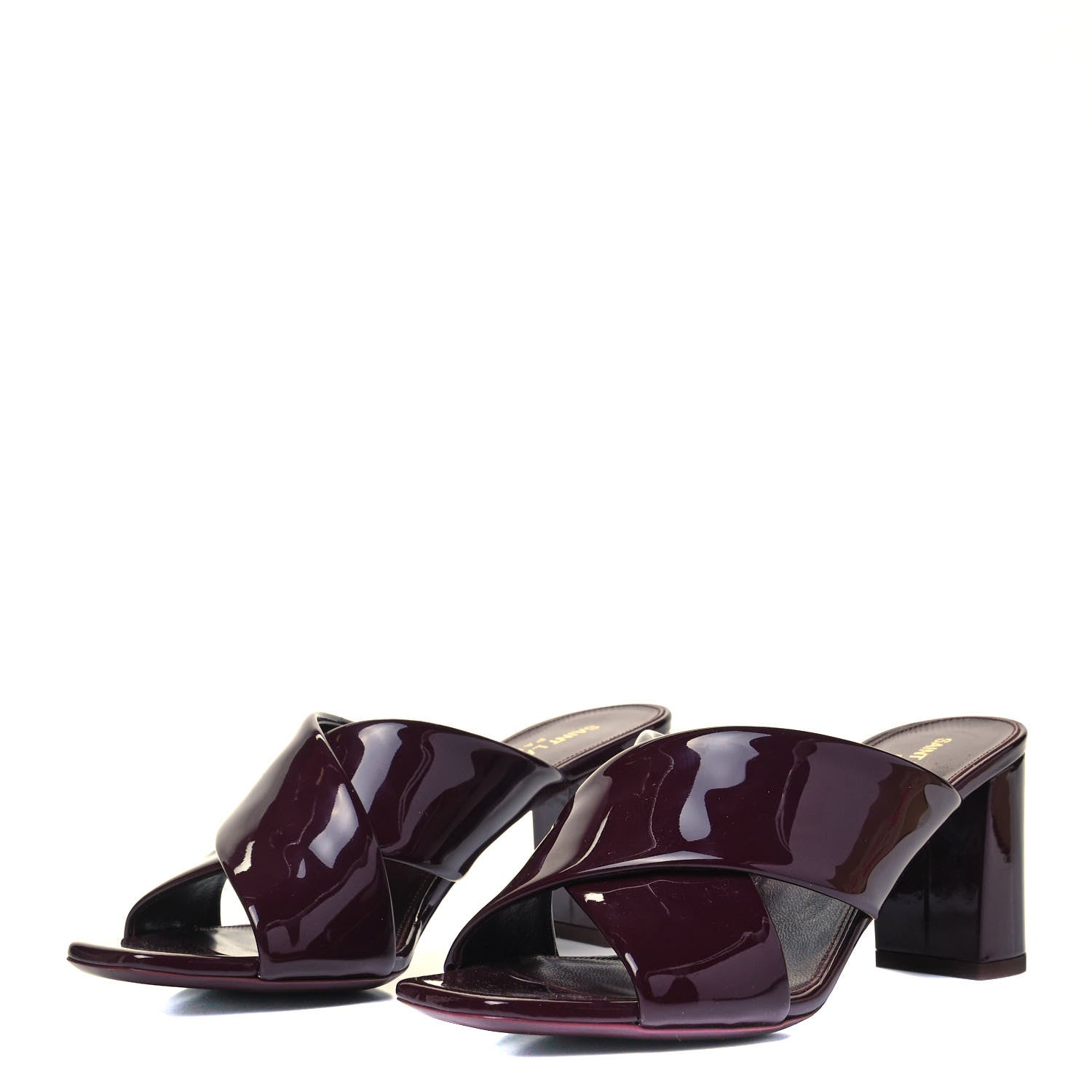 Saint Laurent Patent LouLou Mules 38 Barolo 3 of 7