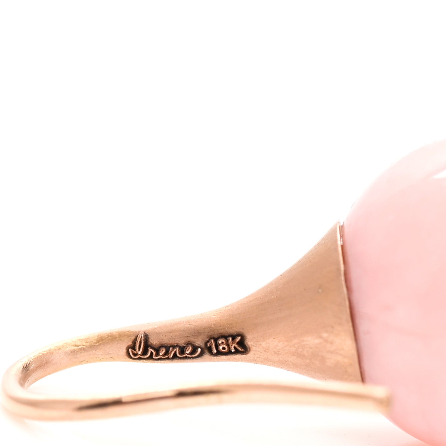 18K Rose Gold Pink Opal Gumdrop Earrings