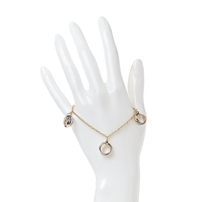 Cartier 18K Pink Yellow White Gold Trinity Charm Bracelet 2 of 9
