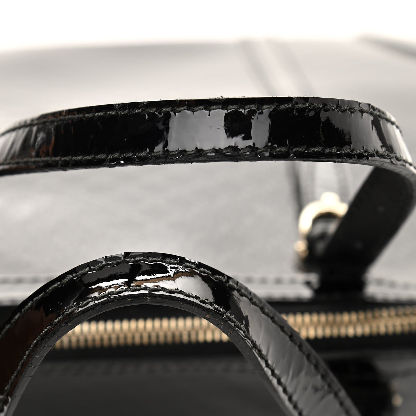 Patent Microguccissima Large Nice Top Handle Dome Bag Black