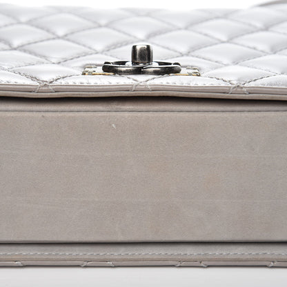 Chanel Glazed Calfskin Quilted Medium Day Trip Flap Black 15 of 16
