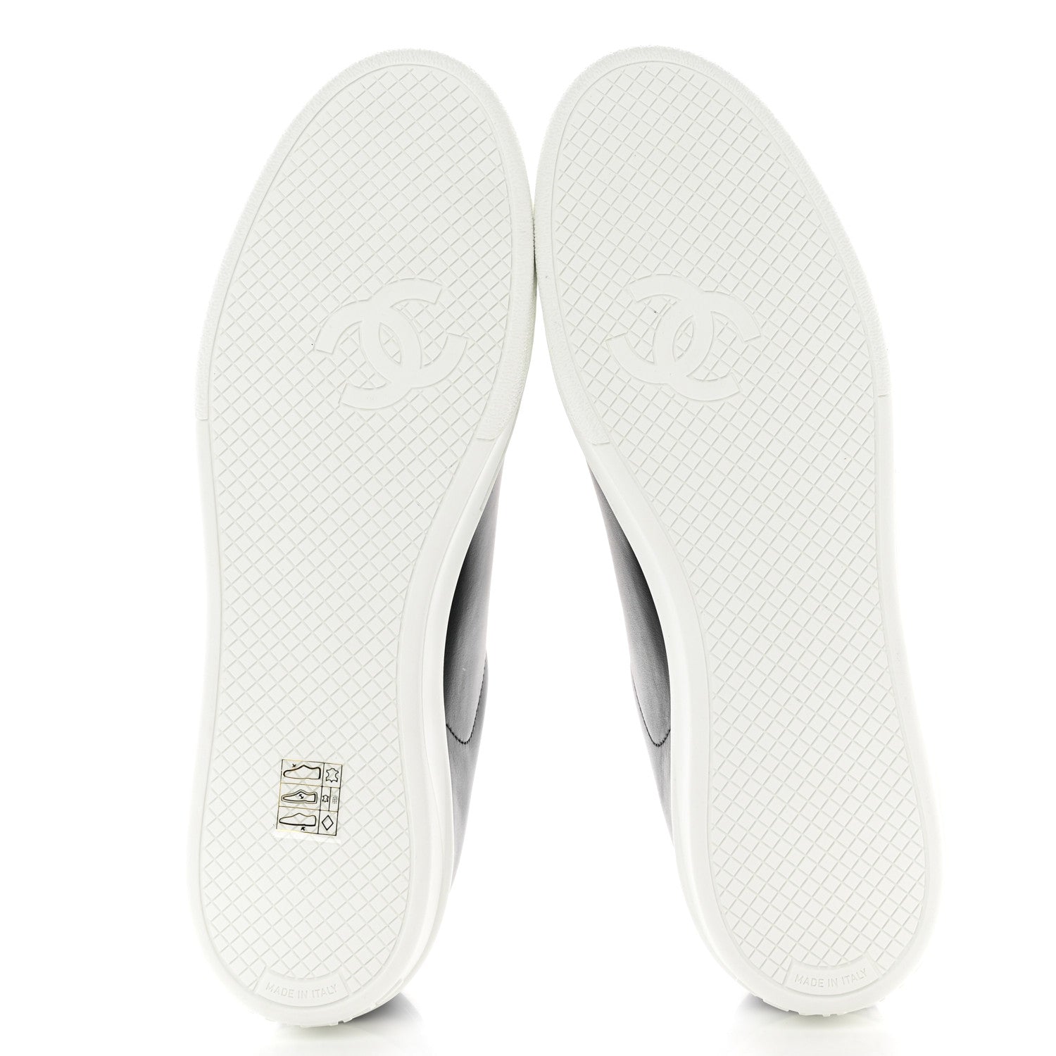 Chanel Calfskin CC Womens Sneakers 41.5 Black 6 of 12