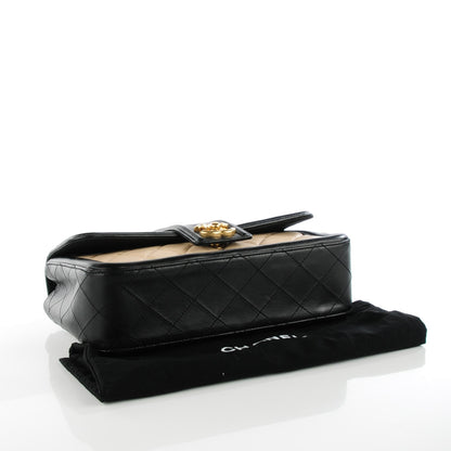 Chanel Lambskin Quilted Medium Elegant CC Flap Beige Black 4 of 8