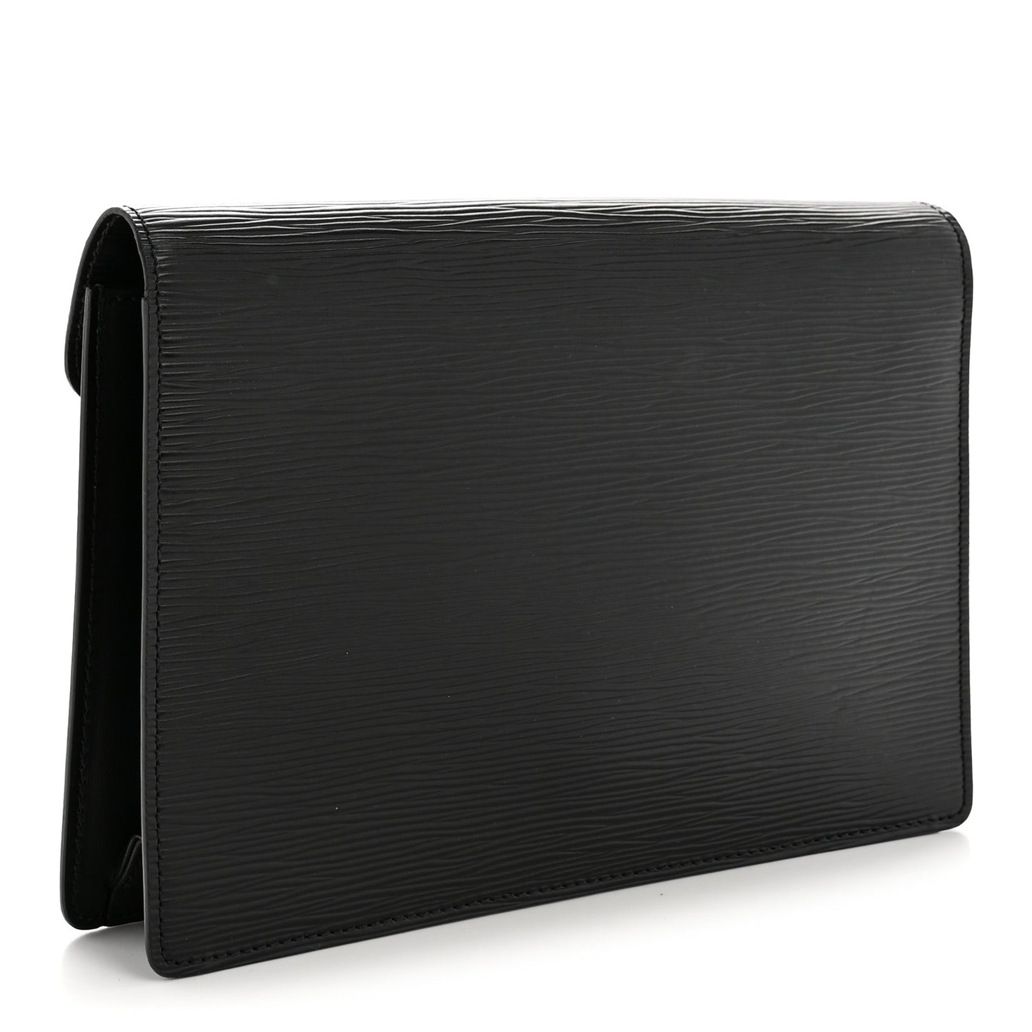 Epi Pochette Sellier Dragonne Clutch Black