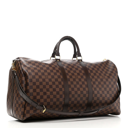 Louis Vuitton Damier Ebene Keepall Bandouliere 55 3 of 11