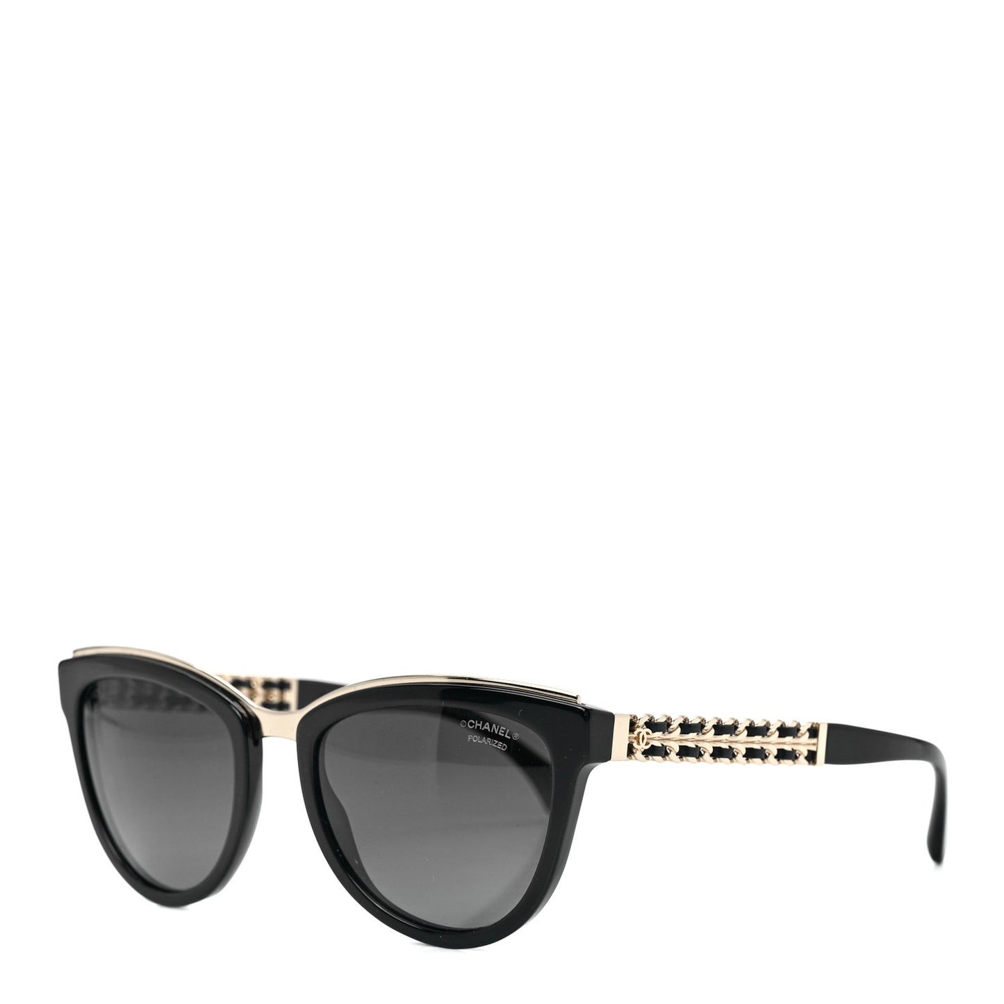 Lambskin Chain Sunglasses 5361-Q Black