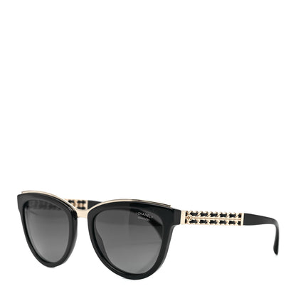 Chanel Lambskin Chain Sunglasses 5361-Q Black 1 of 8