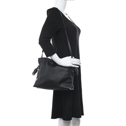 Loewe Calfskin Mini Flamenco Knot Clutch Black 2 of 9