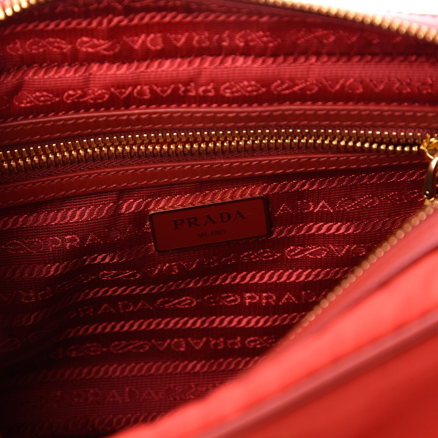 Tessuto Nylon Soft Calf Camera Bag Rosso