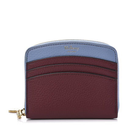 Mulberry Small Classic Grain Calfskin Small Curved Zip Around Wallet Crimson 1 of 9