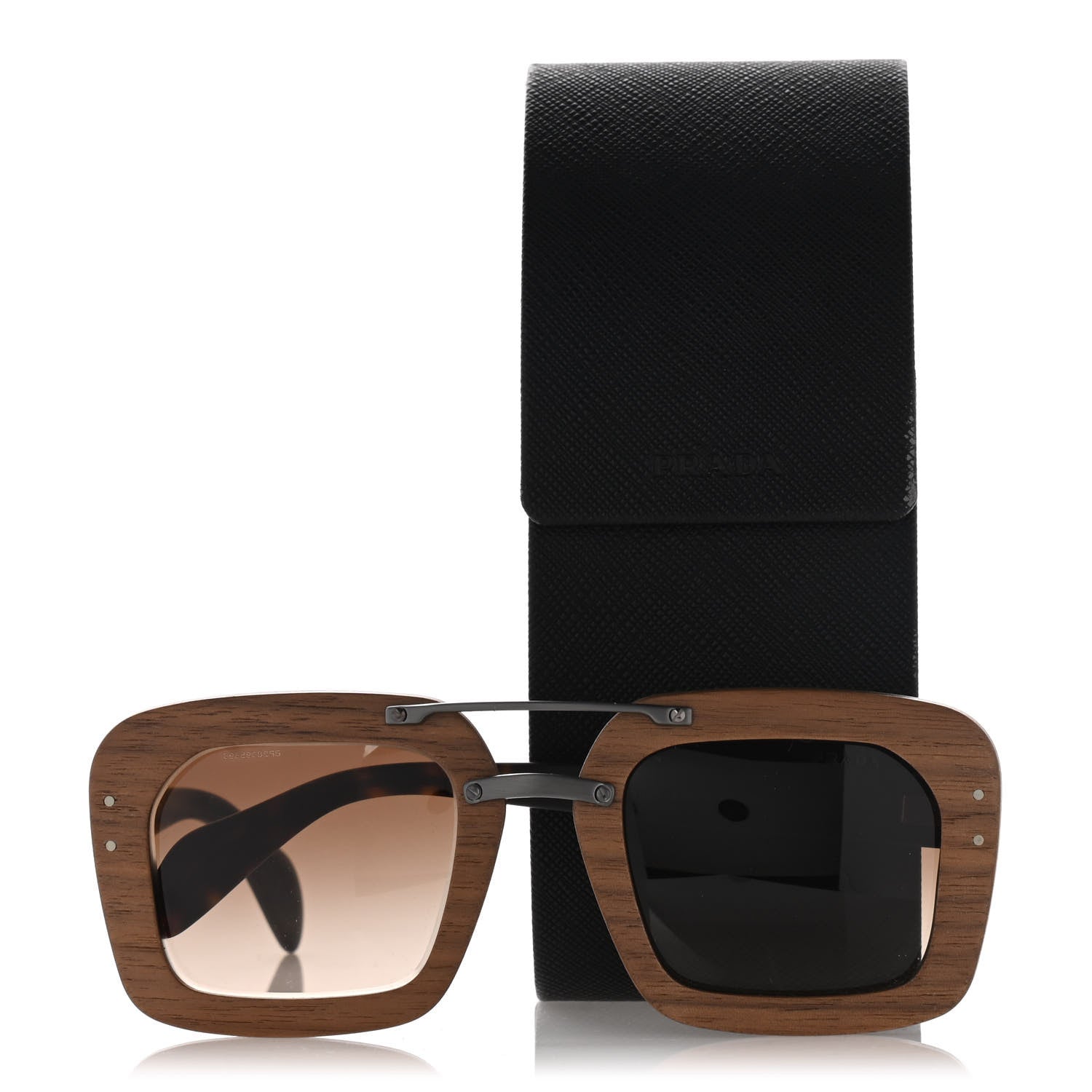 Prada Wooden Malabar Sunglasses SPR30R Canaletto Tortoise 10 of 10