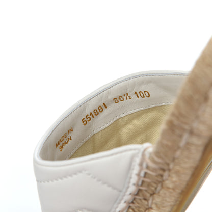 Gucci Nappa Matelasse GG Marmont Espadrille Slippers 36.5 Great White 8 of 12
