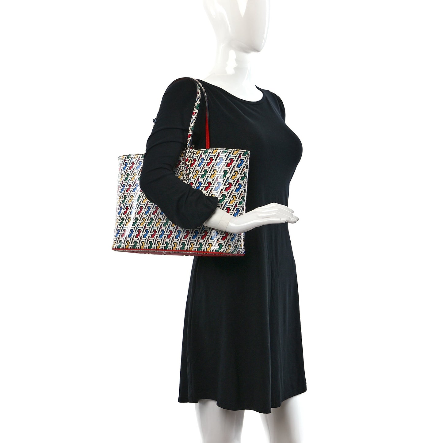 Patent Calfskin Small East West Cabata Tote Multicolor