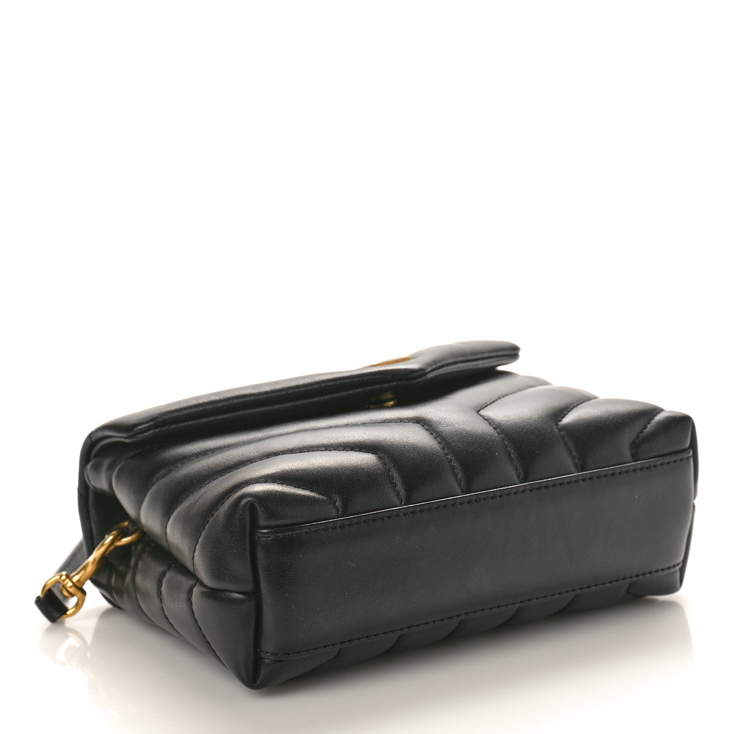 Saint Laurent Calfskin Y Quilted Monogram Toy Loulou Crossbody Bag Black 4 of 11