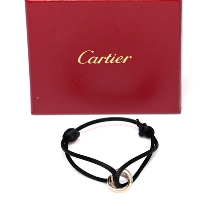 Cartier 18K Pink Yellow White Gold Trinity Adjustable Cord Bracelet Black 8 of 8