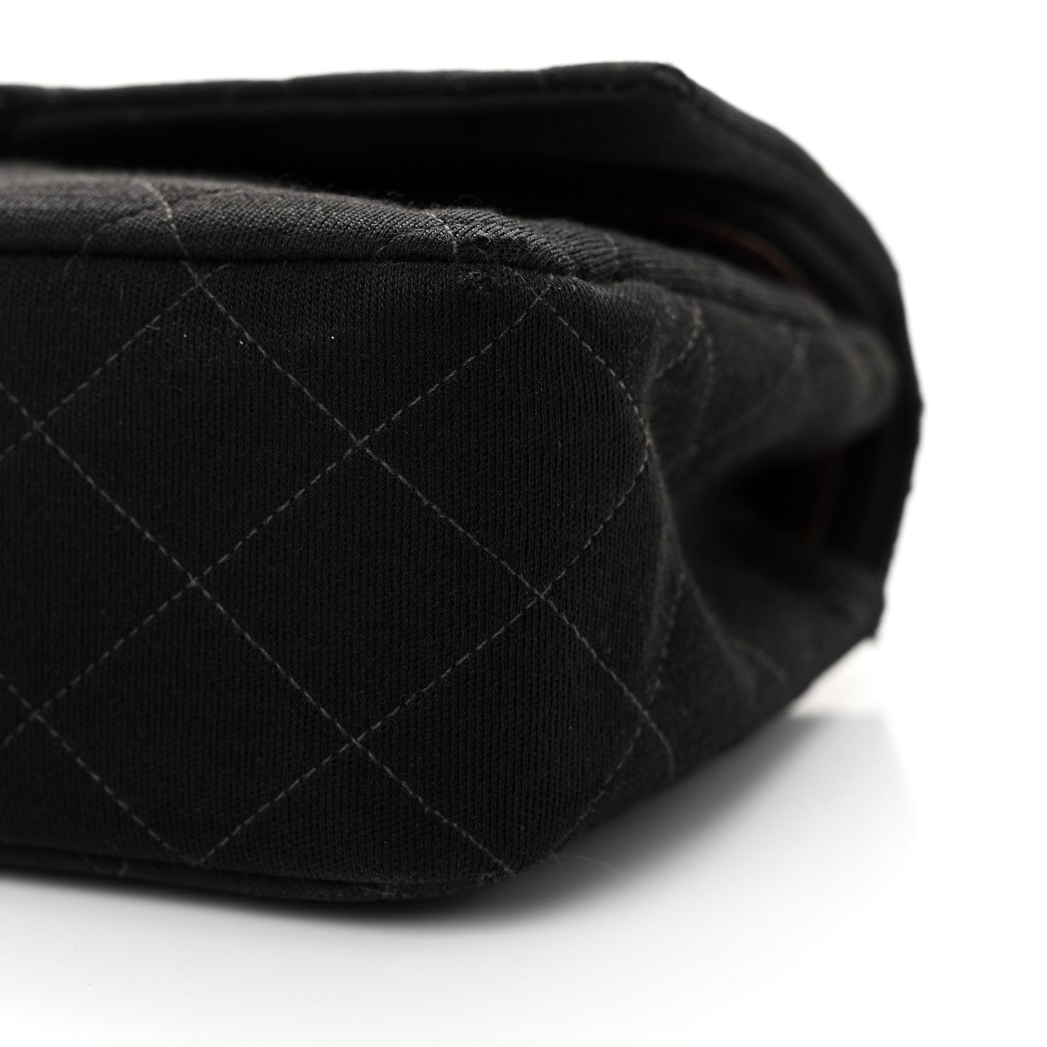 Chanel Jersey Quilted Medium Double Flap Black 10 of 23