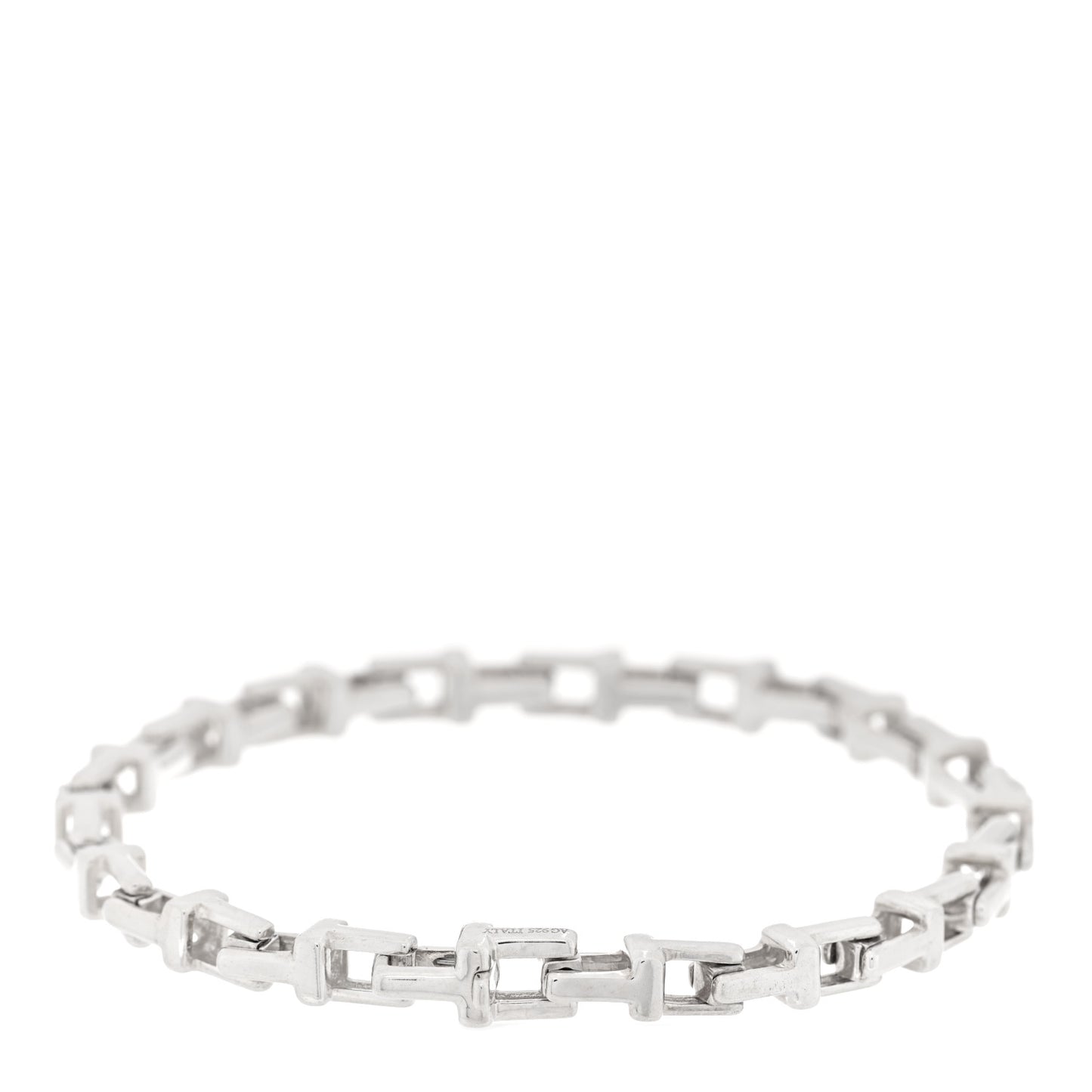Sterling Silver T Link Chain Bracelet