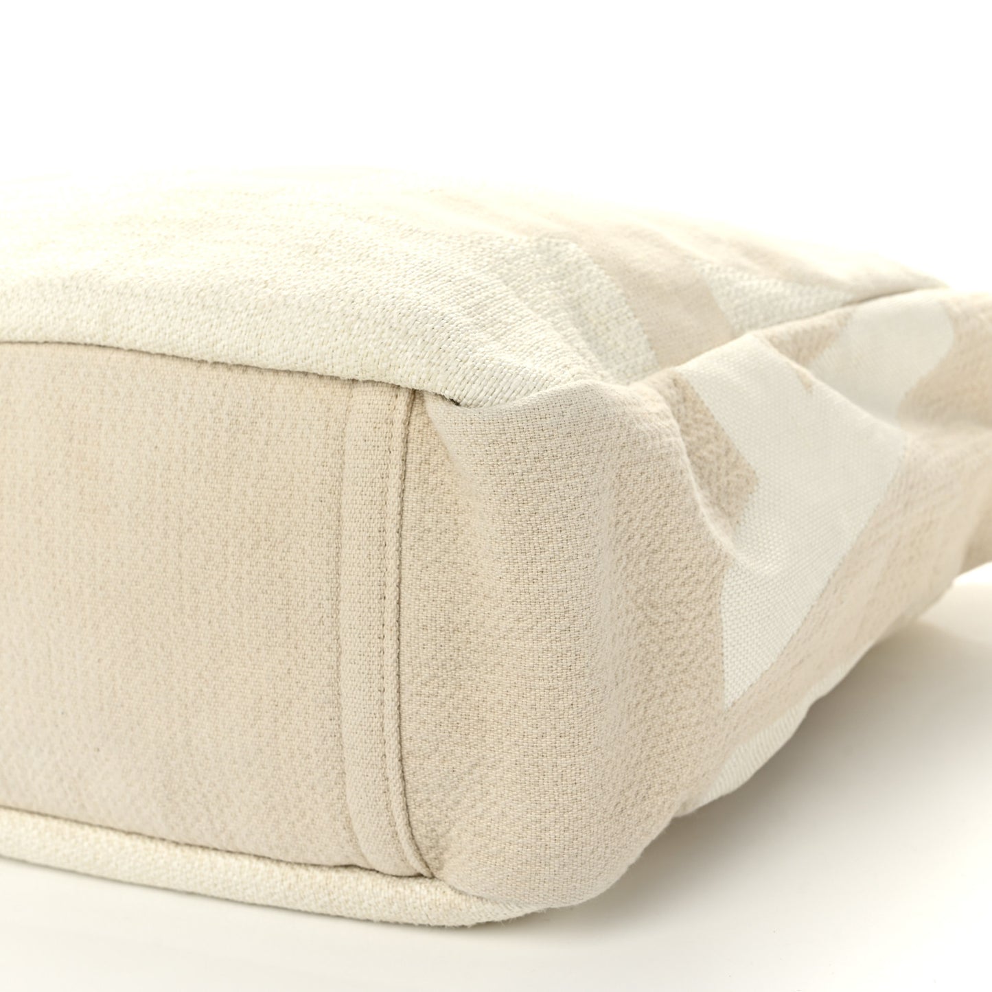 Canvas Large Shopping Tote White Beige