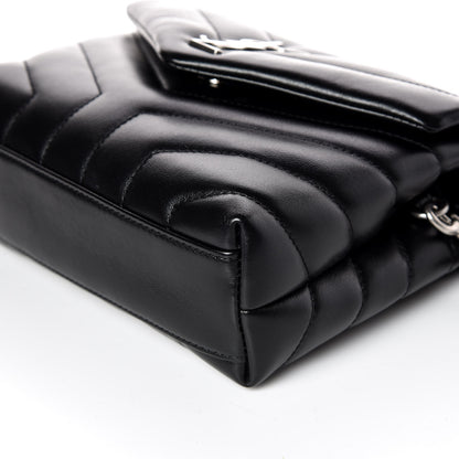 Saint Laurent Calfskin Y Quilted Monogram Toy Loulou Crossbody Bag Black 6 of 9