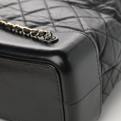 Chanel Aged Calfskin Quilted Small Gabrielle Backpack Black 12 of 19