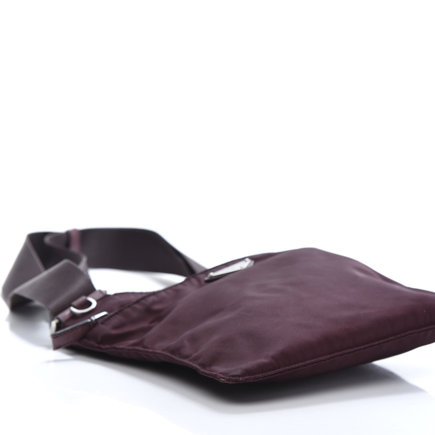 Prada Tessuto Nylon Small Flat Messenger Bag Granato 6 of 11
