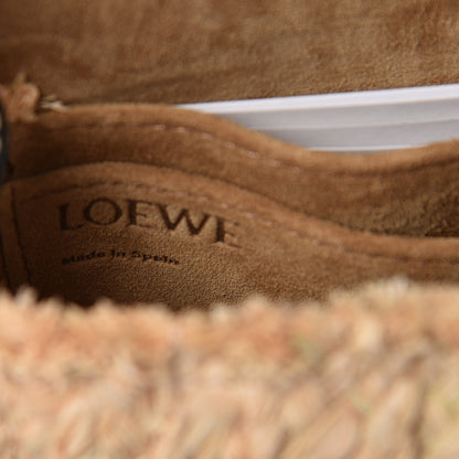 Loewe Calfskin Raffia Mini Gate Crossbody Bag Natural Black 6 of 13