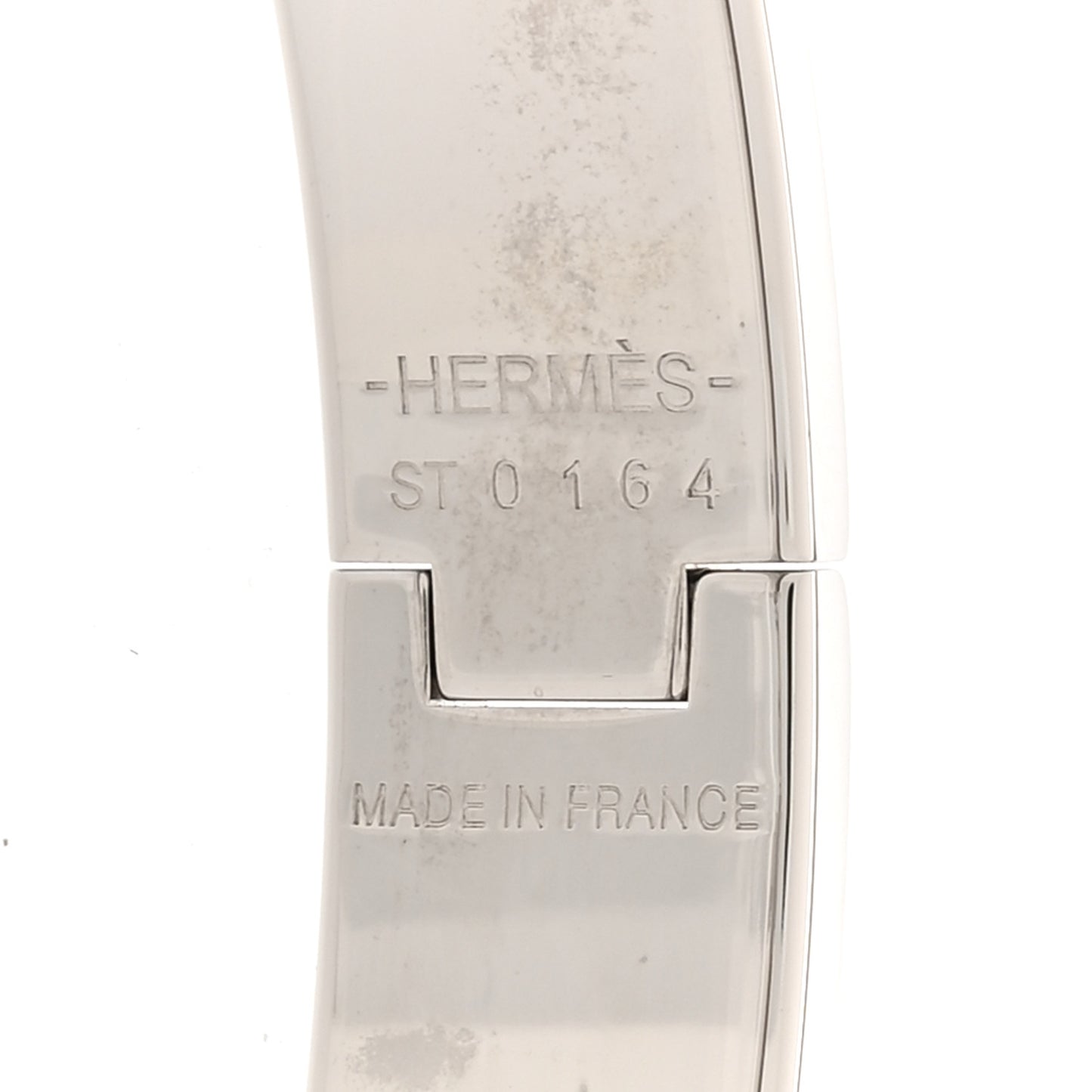 Enamel Narrow Clic Clac H Bracelet PM White
