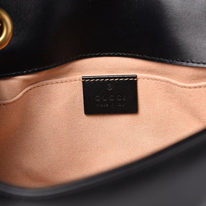 Gucci Calfskin Matelasse Mini GG Marmont Shoulder Bag Black 5 of 9