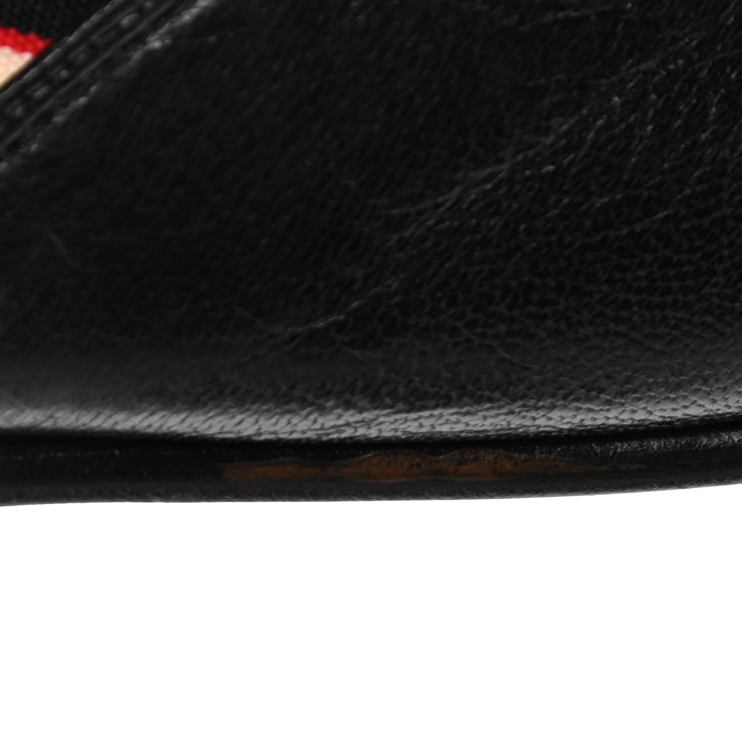 Gucci Goatskin Stripe Mens Horsebit Slingback Slippers 8 Black 11 of 12