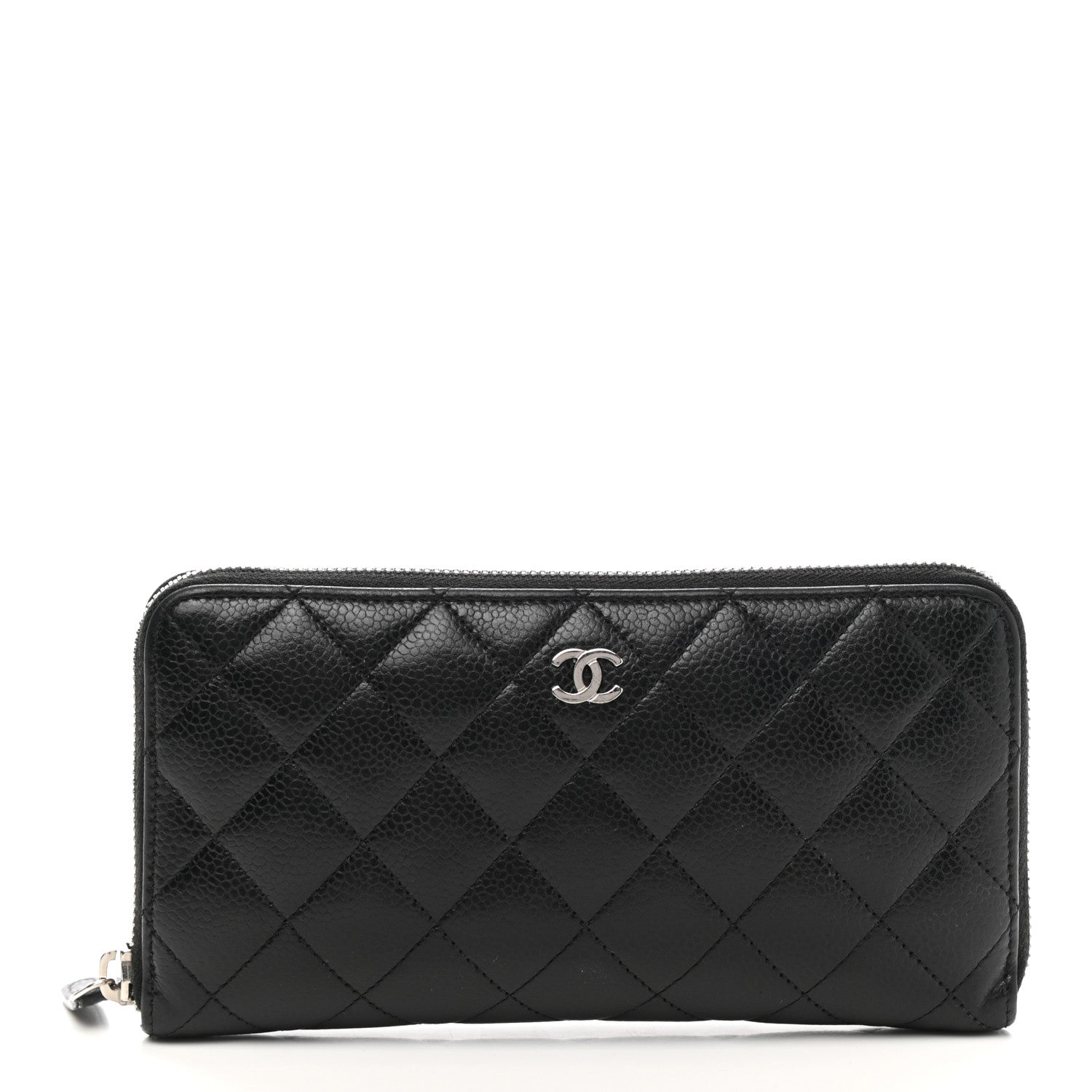 Chanel Caviar Quilted Large Gusset Zip Around Wallet Black 1 of 8