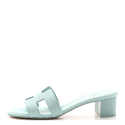 Hermes Epsom Oasis Sandals 38 Vert Embrun 1 of 10