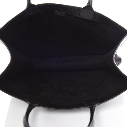 Christian Dior Oblique Calfskin Embossed Book Tote Black 5 of 9