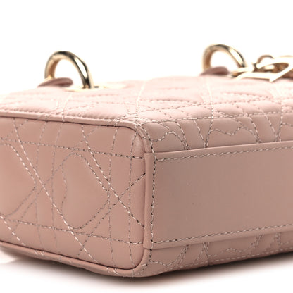 Christian Dior Lambskin Cannage Heart Medium Lady D-Joy Rose Des Vents 9 of 11