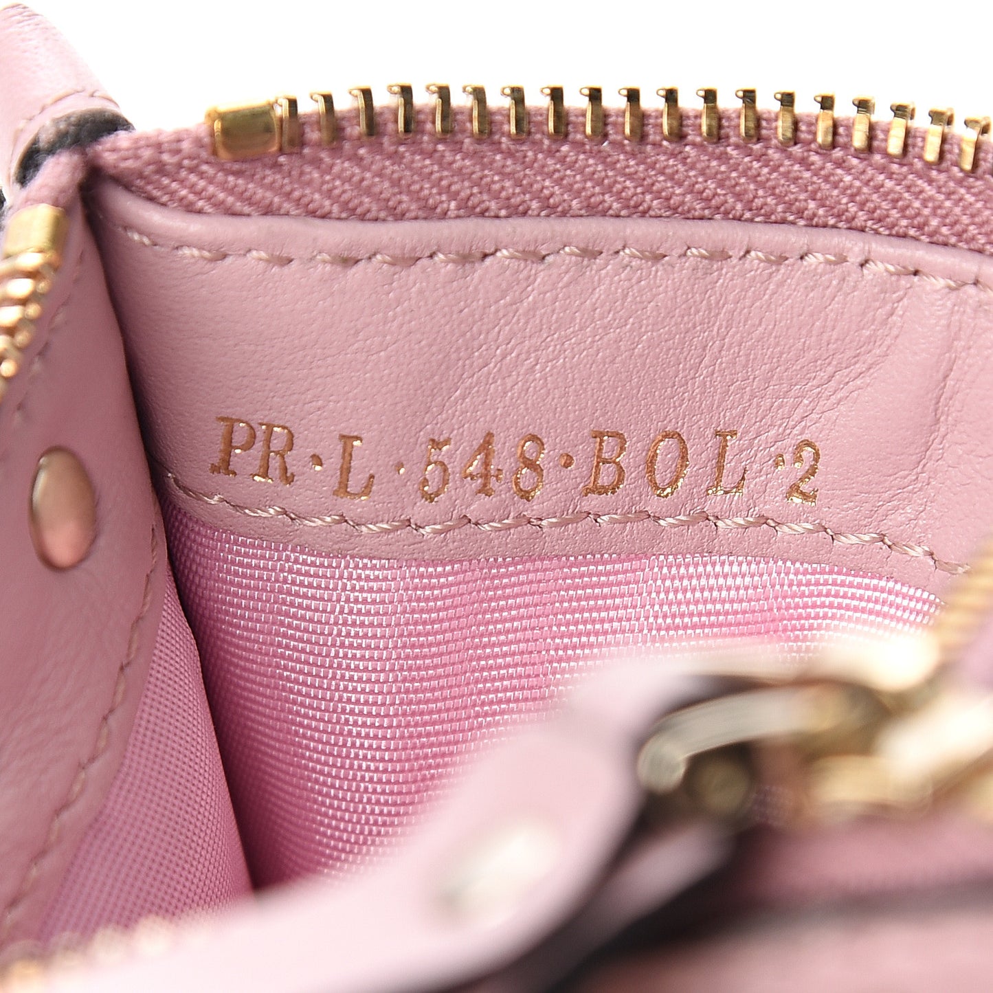 Calfskin Rockstud Coin Case Card Holder Water Rose