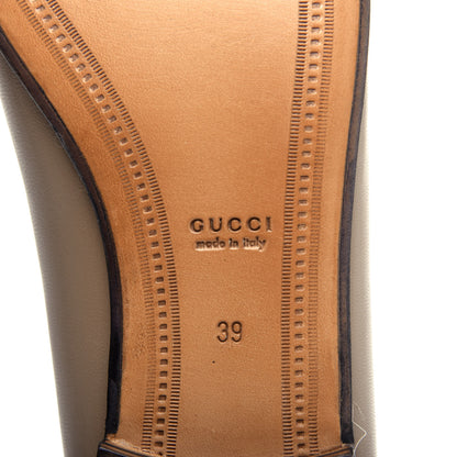 Gucci Lambskin Womens Brixton Horsebit Loafers 39 Mud 9 of 11